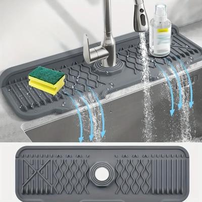 Silicone Faucet Mat, Faucet Anti Slip Sink Splash Cover, Sink Protector, Suitable for Kitchen and Bathroom Home Accessories