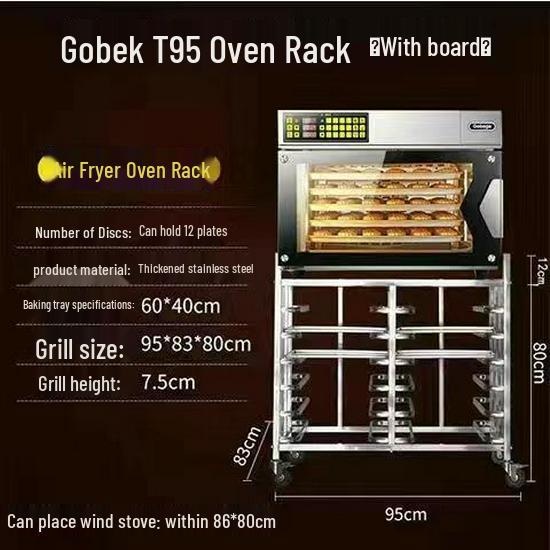 Stainless Steel Baking Pan Shelf Cart with Racks for Cakes, Bread, and Refrigerator Trays