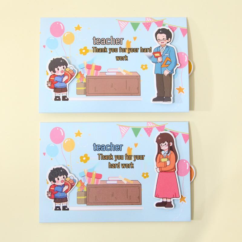 Heartfelt 3D Hand-painted Greeting Cards: Cute Designs for Mother's, Children's, Student's, and Teacher's Day Celebrations.