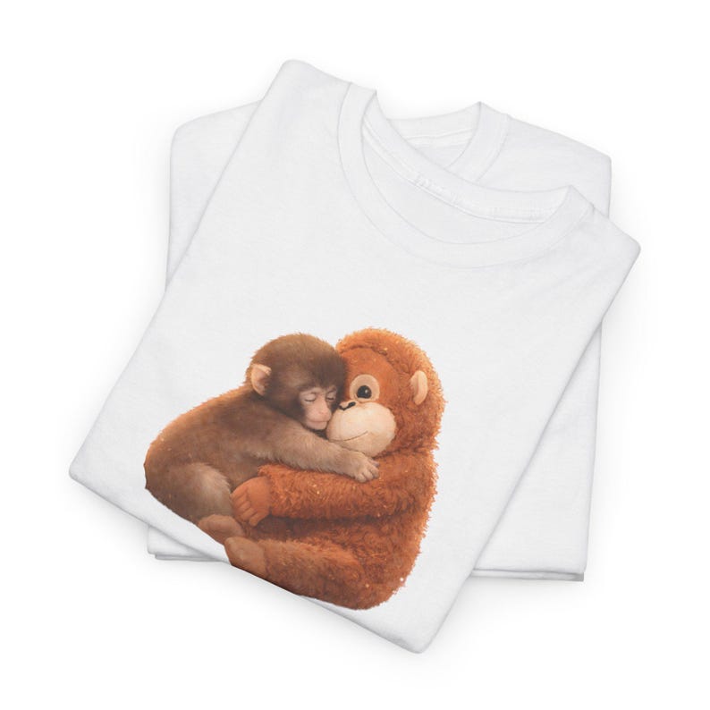 Punch the monkey Shirt Viral Macaque Meme Baby Monkey Holding Plush Toy Tee M