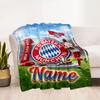 Bayern Munich Jersey Personalized Text Blanket Multi-purpose Customizable Blanket Soft & Cozy for Seaside Nap Home Decor Living Room for All Occasions
