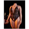Sexy Crotchless Lingerie Women Lace Hollow Bodysuit Erotic Pajamas Teddy Babydoll Dress Deep V Open Bra Underwear Set Plus Size
