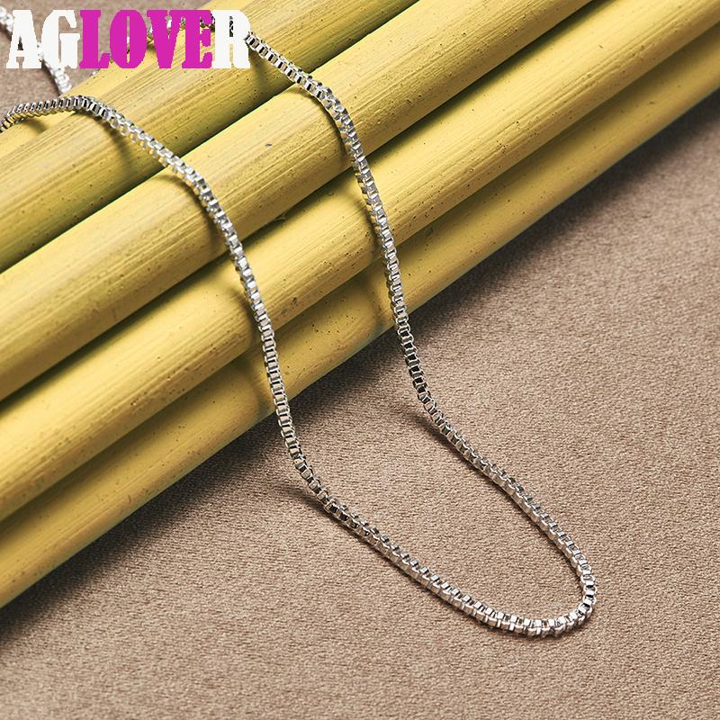 925 Sterling Silver 1.5mm Base Box Chain Necklace Jewelry