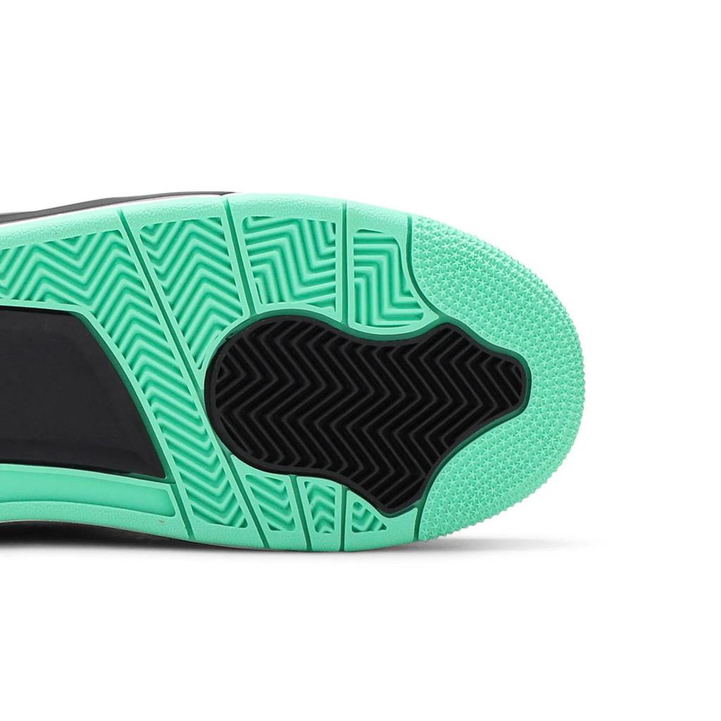 Air Jordan 4 Retro Grade School 'Green Glow' (Unisex) Dark Grey / Green Glow / Cement Grey / Black Kids' Basketball Shoes 408452 033