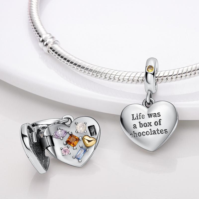 Copper Charm Bead Charms Bead Charms Nesting Doll Suitcase Headphones Safe Pendant Compatible With Authentic Bracelets Necklaces Women Jewellery Do It