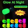 20PCS Tampas de válvula de pneu luminosas Motocicleta Bicicleta Roda Bico À prova de poeira Haste de válvula de pneu Fluorescente Noite Brilhante Decoração de carro
