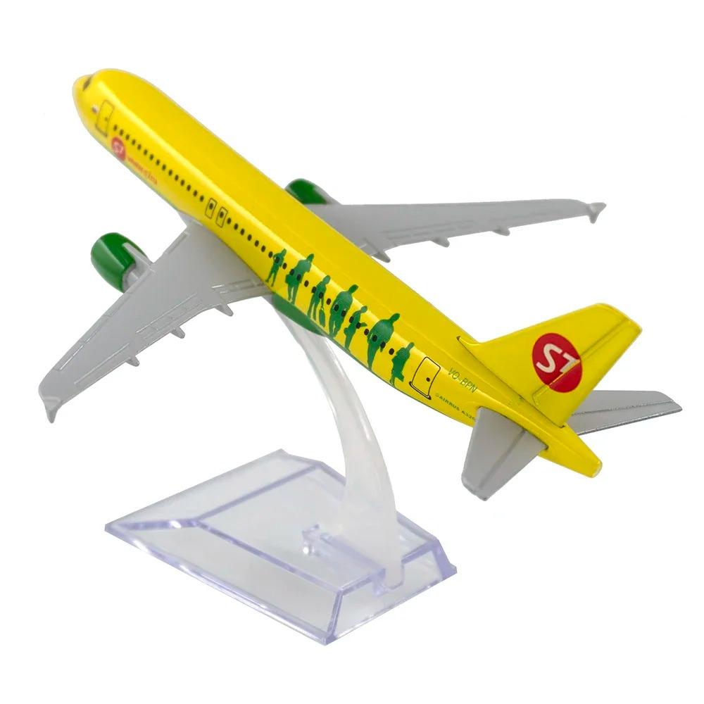 16cm Russian Airlines Siberia S7 Airplane Model Aeroflot Airbus 320 Aircraft Diecast Model Metal 1/400 Scale Plane