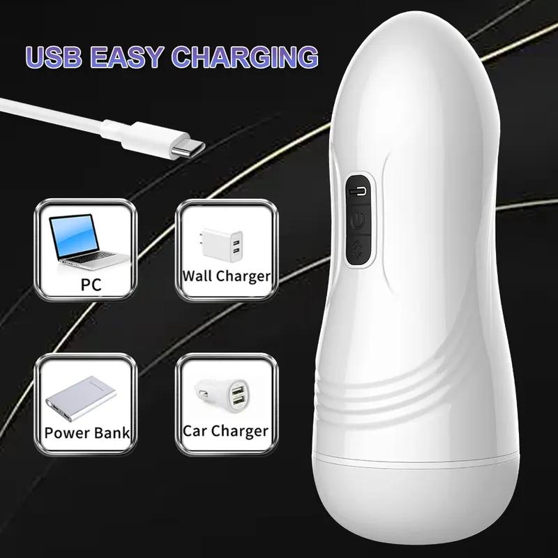 Automatic Male Mastubator Blowjob Vibration Machine Real Vaginia Pocket Pussy Penis Oral Masturbation Cup Adult Sex Toy for Man