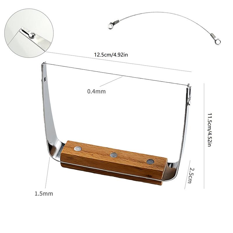 

VP 1pc high quality Cheese And Butter Slicers With Wire Cheese Beechwood Handle Adjustable Cheese Cutter Board