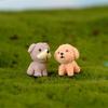 DIY Creative Puppy Statue Resin Mini Animal Miniature Figurines Dog Ornament Cake Decoration