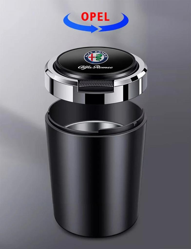 Car Stickers For Alfa Romeo Car Ashtray Cigarette Ash Holds Cup LED Light Automotive Ashtray For Alfa Romeo 159 Giulietta Stelvi
