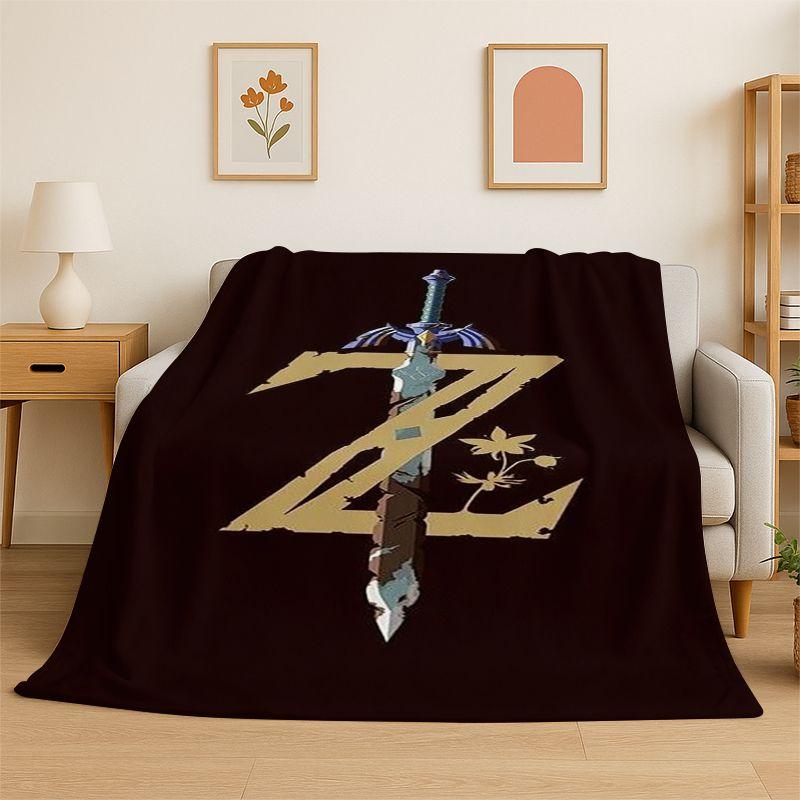 Classic Z-Zelda Cartoon Games Soft Flannel Throw Blanket,Cozy Blanket for Bed,Couch,Sofa,Bedroom,Living Room,Picnic kids Camping