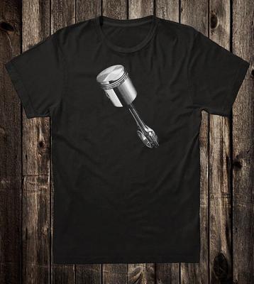 Retro Hot Rod T-Shirt Kolben Drag Race Racing Speed Shop