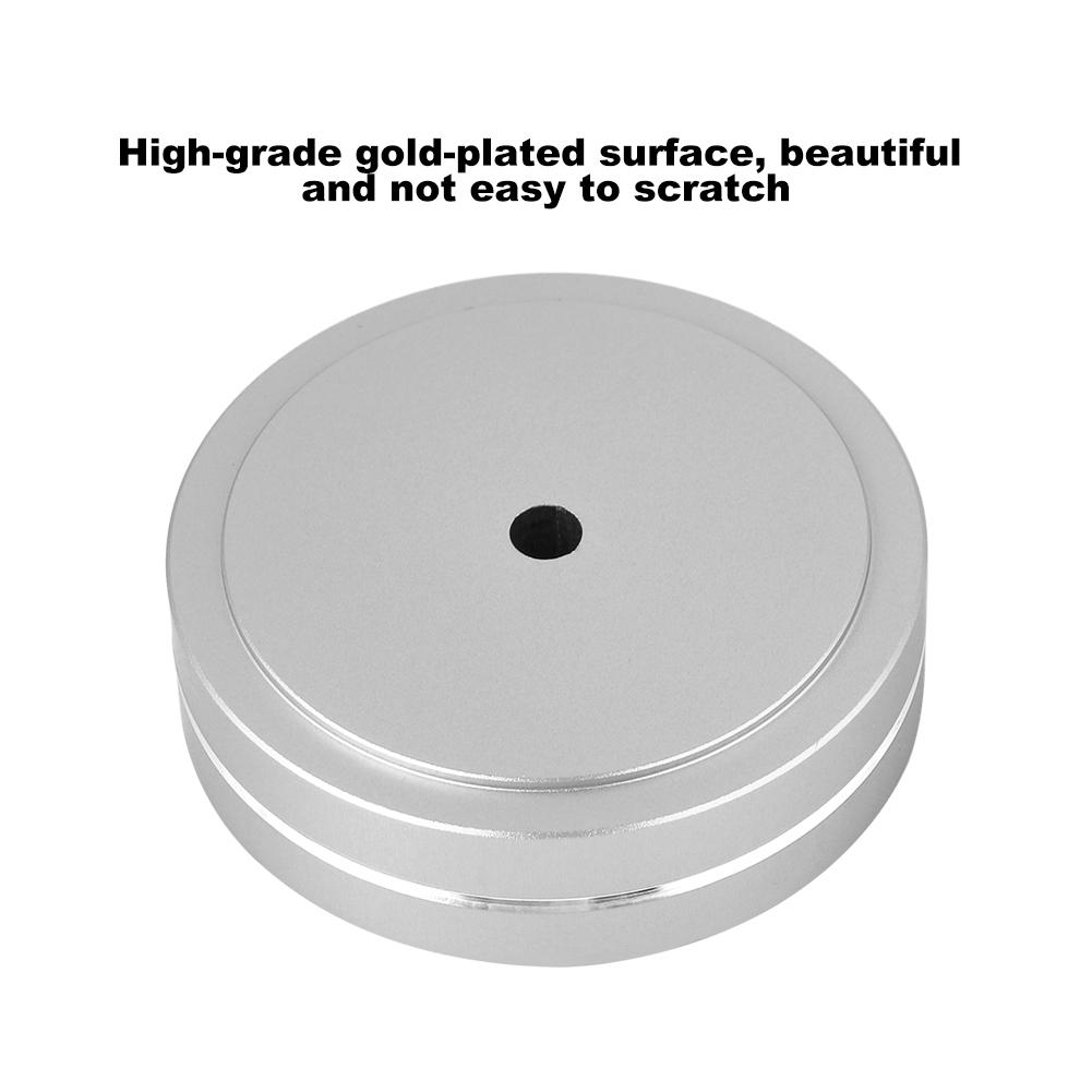 Aluminum Alloy Audio Amplifier Feet Pad Speaker HIFI Isolation Damper Pad (Silver)