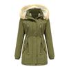 Autumn and Winter Women's Clothing Thickened Lamb Wool Cotton-padded Clothing Women's Loose Women's Cotton Clothing Removable Cap Fleece Jacket