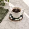 Wooden Coasters, Coastal Ocean Theme Fish/Checkered Plaid Pattern Coasters for Drinks, Coffee Table, Home, Kitchen, Office, Bar Decor