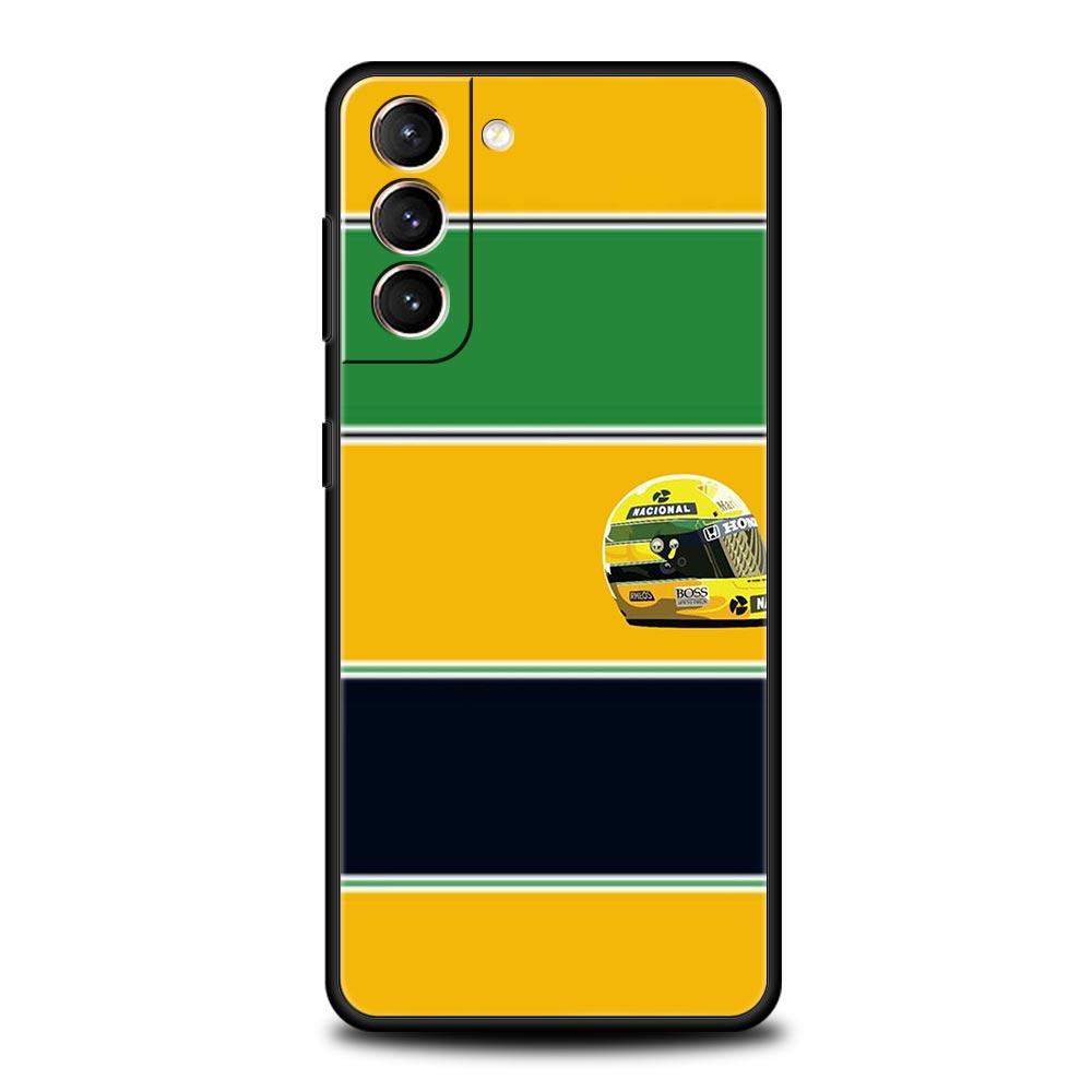 

Ayrton Senna F1 Phone Case For Samsung Galaxy S25 S24 S23 FE S22 Ultra S20 S21 5G S10 Plus S10E Soft Black Cover Samsung S10e