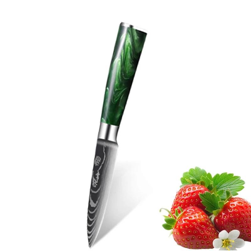 

Профессиональный набор ножей из 1~9 шт., кухонный нож из дамасской стали, японский нож сантоку, идеально подходящий для очистки фруктов, резки мяса, универсальные ножи