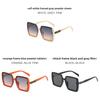 Letter Sunglasses Fashion Trendy Square Frame Uv400 Sunshade For Summer Outings