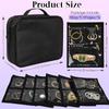 Transparent Velvet Jewelry Travel Organizer with PVC Zipper