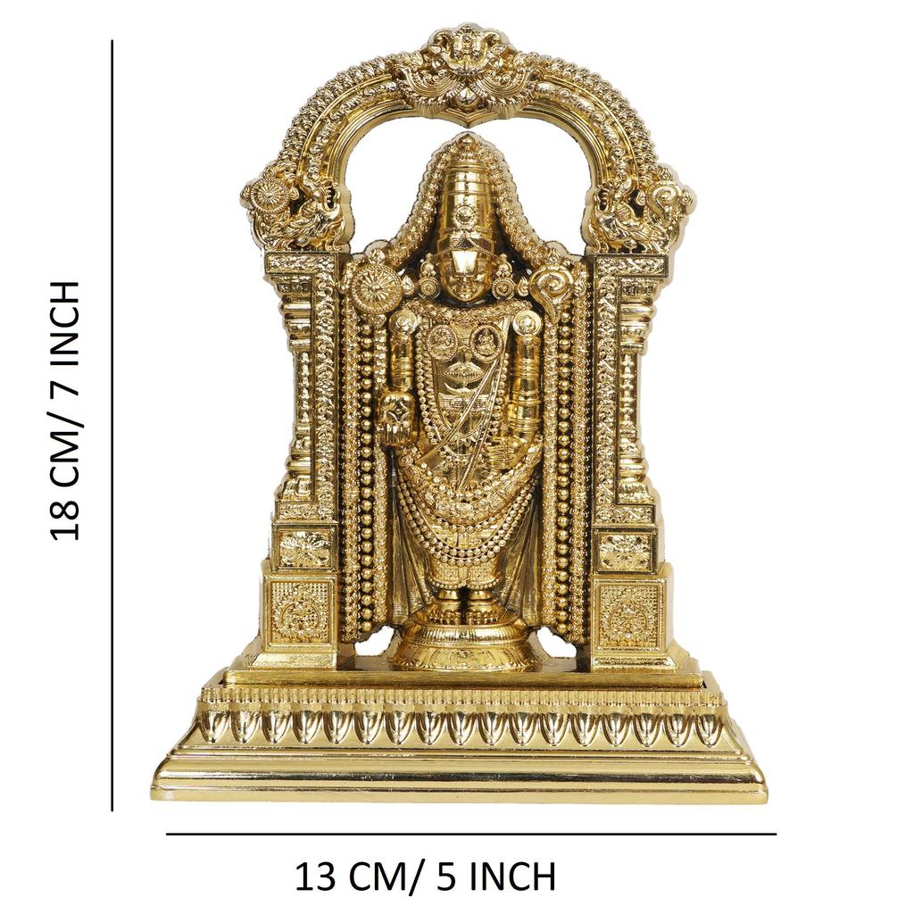 Metal Tirupati Balaji Lord Venkateshwara Statue Idol for Pooja, Home Temple, Office Décor and Gift