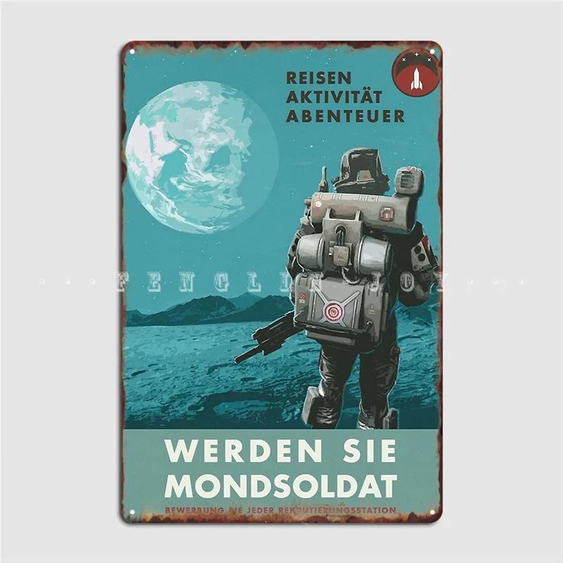 Металлическая табличка с пропагандистским постером к приключенческому фильму Wolfenstein для кинотеатра, гаража, паба или гаража, а также для украшения гаража. Жестяная вывеска-постер. 20x30cm