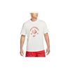 Nike T Shirts Men's White Crew Neck Moderate Straight Fit FJ5244-133