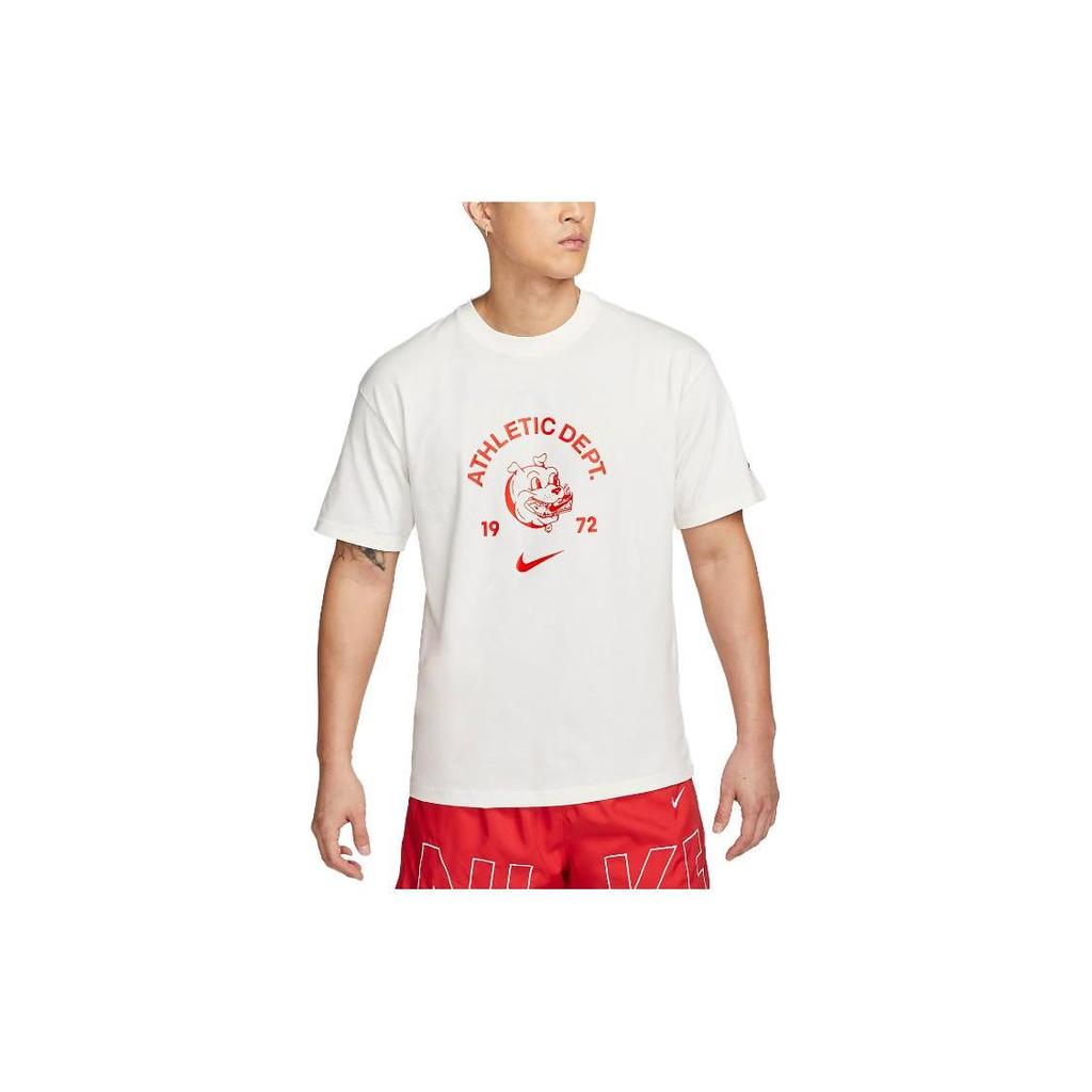 Nike T Shirts Men's White Crew Neck Moderate Straight Fit FJ5244-133
