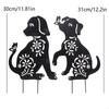 Y5JC 1/2Pcs Black Silhouettes Yard Stakes Animal Silhouettes Dog Stake Garden Stake