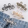 Knoflíky do pasu Clover Nastavitelné kovové knoflíky na džíny - Stahovače pro volný denim, Okamžité bez šití pro džínové kalhoty