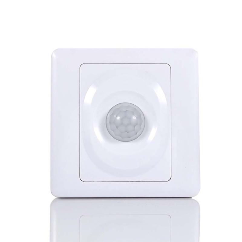 220V Automatic Infrared PIR Body Motion Sensor Switch Wall Mount LED Night Light