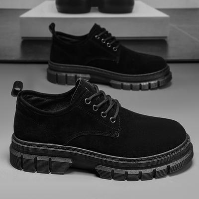 Big Head Derby Shoes Autumn and Winter 22 New British Style Casual Leather Shoes Business Low Top Martin Boots