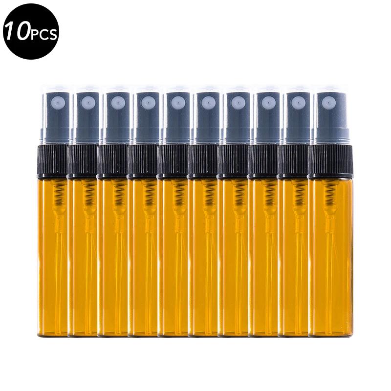 5/10Pcs 2ml 3ml 5ml 10ml Mini Portable Perfume Bottle Spray Refillable Cosmetic Sample Glass Bottling Empty Container
