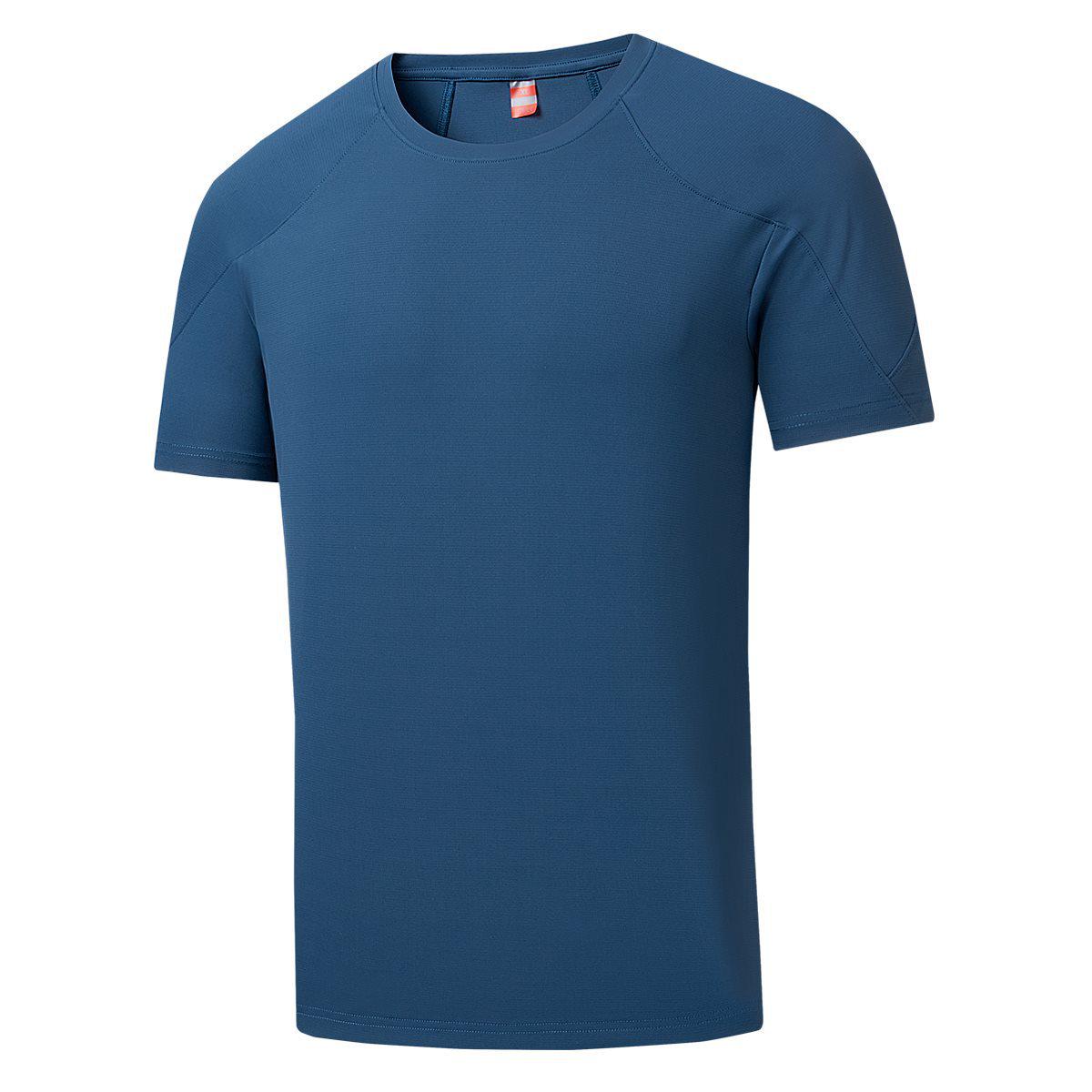 Summer Ice Silk Short Sleeve Sports Tee, Round Neck 2XL