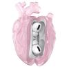 Original Herz Flüssigsilikon Schutzhülle Rosa für Apple AirPods Pro 1/2/3. Generation für Kopfhörer und Ohrhörer
