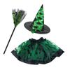 Enchanting Witch Dresses Up Set Eye Catching Witch Costume Set Portable Witch Costume Set For Halloween Parties