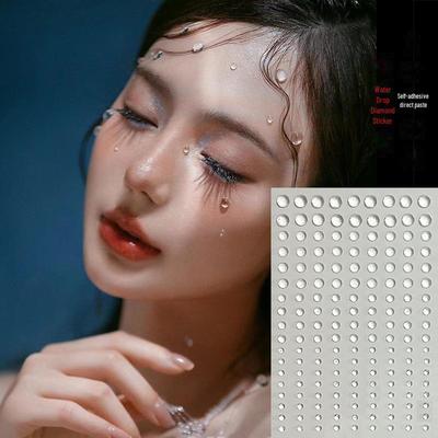 Gemma per il Viso di Perle e Strass: Adesivi Diamante Goccia d'Acqua Transfrontalieri per Decorazione Occhi e Trucco da Performance