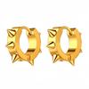 New in Trendy Minimalist Stainless Steel Hoops Ear Piercings Earrings Round for Men Woman Waterproof Vintage Jewelry Decoration