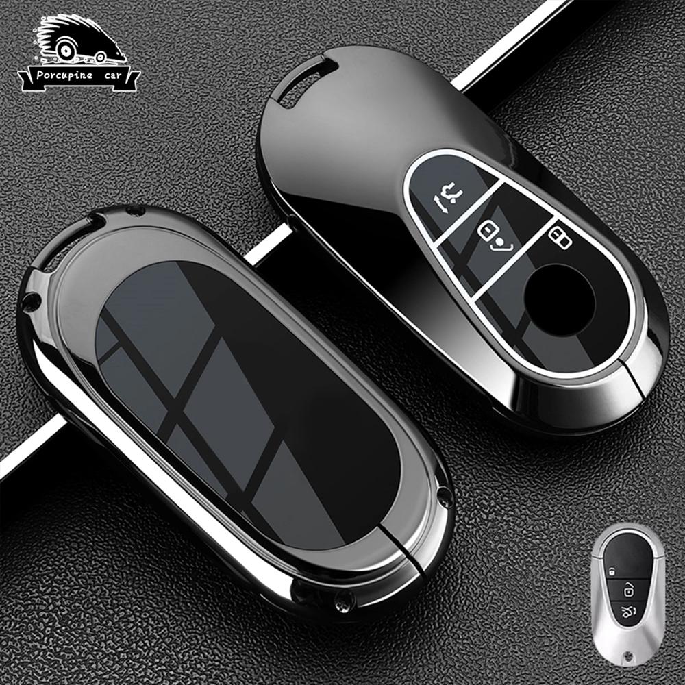 Zinc Alloy Car Key Case Cover For Mercedes Benz Amg E C S Glc Class E200 E400 E63 W213 S550 S560 C260 A200 Key Shell Protector