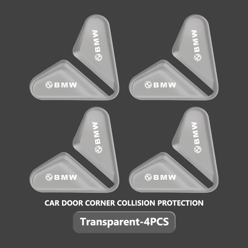 SHEJ3 Car Door Corner Bumper Guards Triangle Decals Scratch Protection For BMW M 1 3 4 5 6 7 Series M3 M6 F01 F02E34 E36 E70 F10 X6 X1