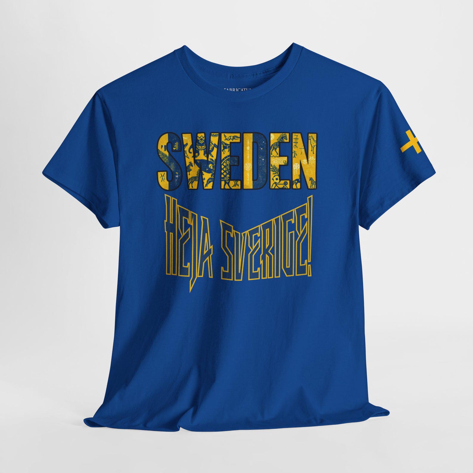 Sweden Graphic T-Shirt | Heja Sverige Soccer Fan Top | Streetwear Apparel L