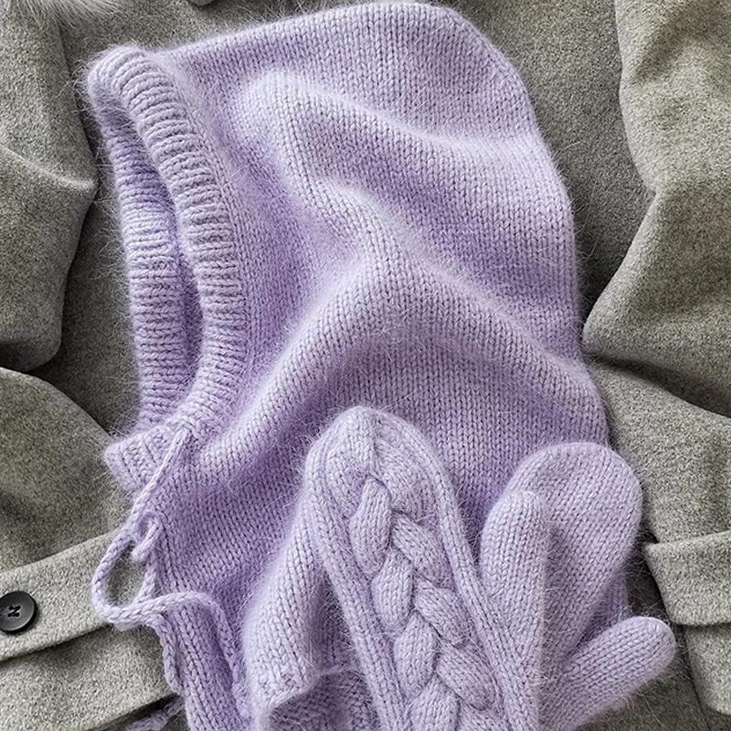 Winter Warme Strickmütze Pullover Outdoor Winddicht Ski Motorrad Radfahren Sturmhaube Schal Hut