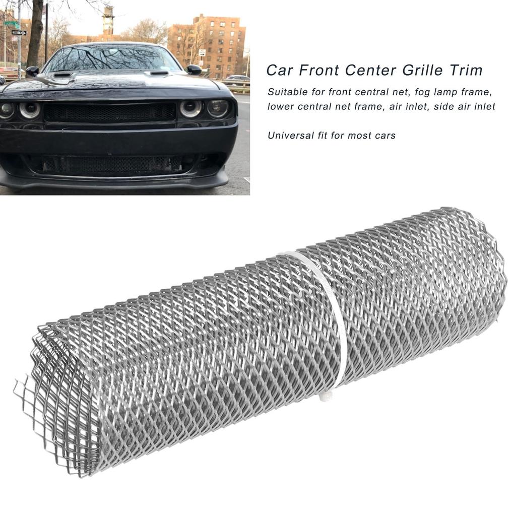 Car Front Center Grid Grille Rhombic Mesh Stable Structure Aluminum Fit for Cars