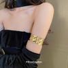 European Cold Style High-End Metal Pleated Bangle: Luxury Women's Temperament Bracelet