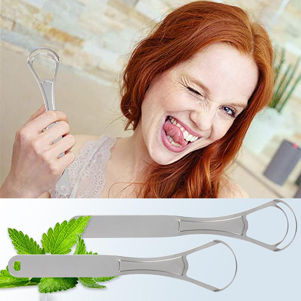 Oral Care Stainless Steel Tongue Scraper Medical Mouth Brush Tongue Brush Tongue Scraper Cleaner