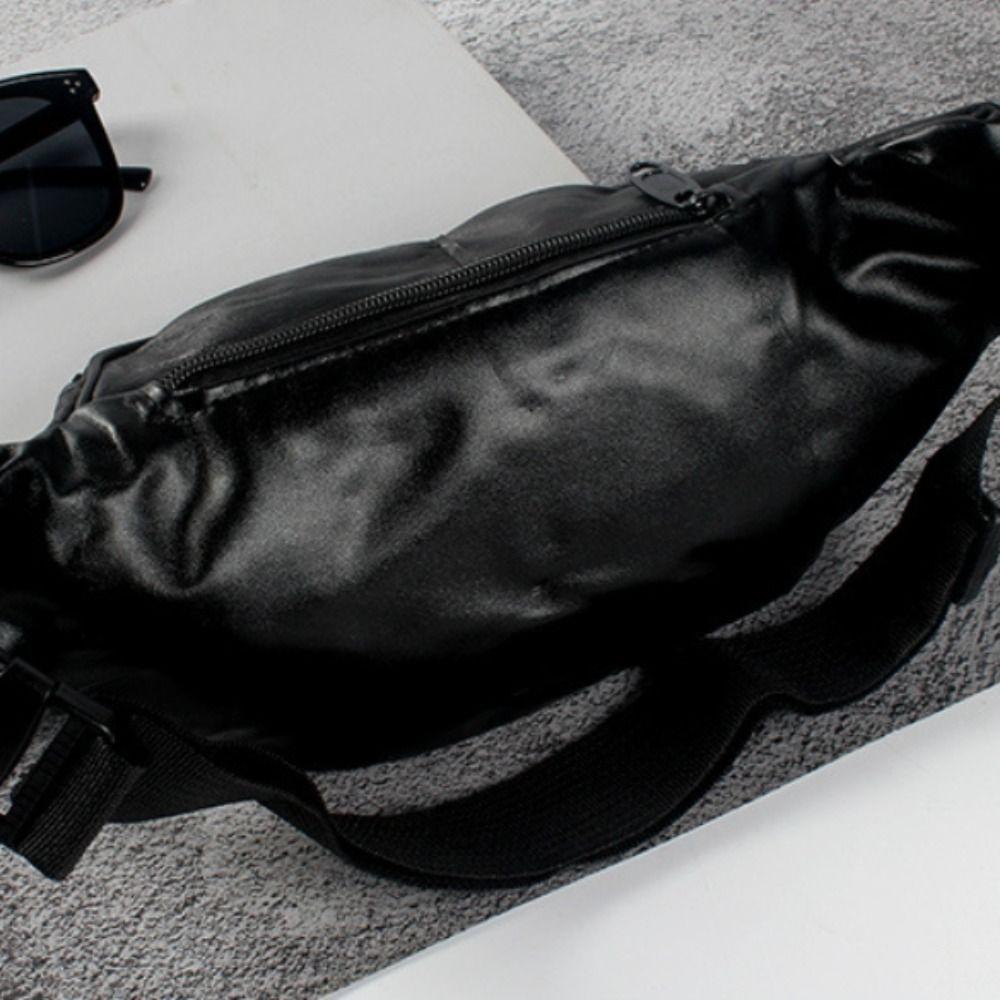Large Capacity Men's Waist Bag Leather Multifunctional Casual Fanny Bag Multi-layers Quick Release Travel Chest Bag Camping