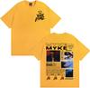 Rapper Myke Towers Graphic Printed T-shirts for Men Harajuku Hip Hop Oversized T Shirt Unisex Summer Cotton Short Sleeve T-shirt
