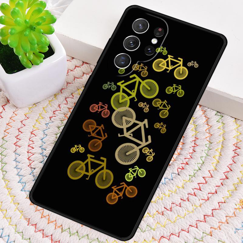 Mountainbike Wielrennen kunst Siliconen Telefoonhoesje Voor Samsung Galaxy note 10 pro S26 S25 S24 S23 S22 S21 Plus S25Ultra Capa Cover