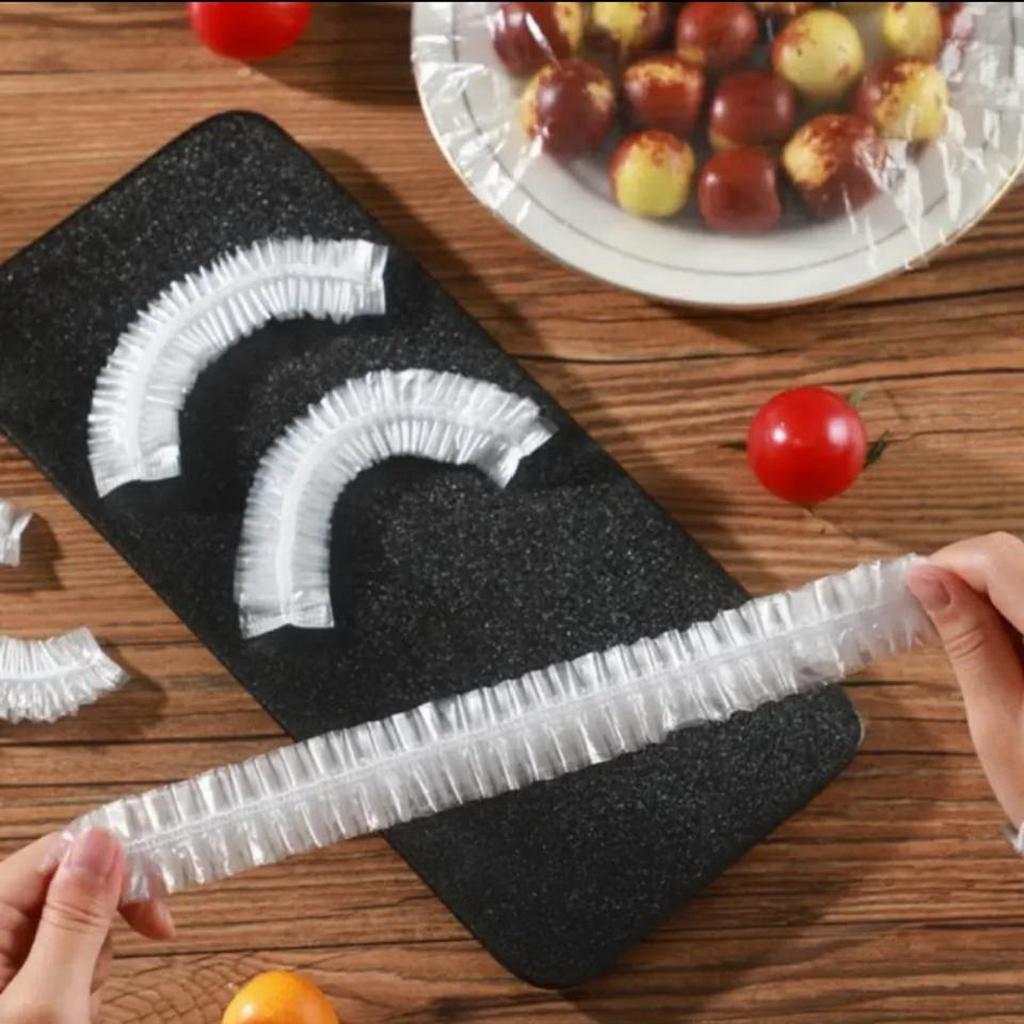 Food Grade Transparent Plastic Wrap Cover Disposable Fresh-Keeping Bowl Cover Household Special Cover for Food Storage