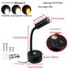 12V LED RV Bedside Reading Light with USB, 3W Yacht Marine Interior Lamp.